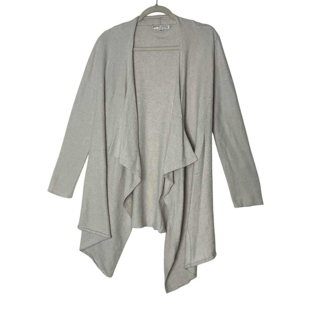 Barefoot Dreams Cardigan Top Women's‎ Small /M Beige Cozy Outdoor Soft Stretch